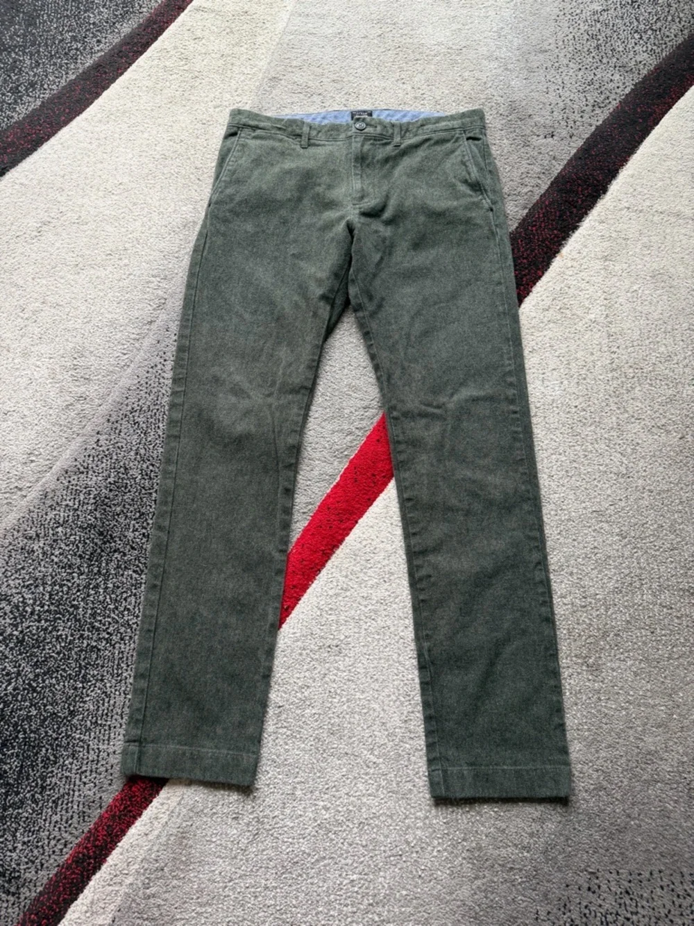 J. Crew Men's Dark Olive Corduroy Pants